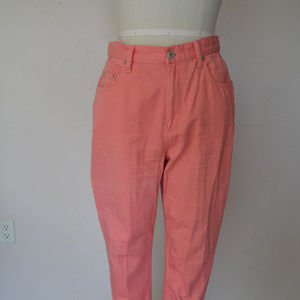 Liz Claiborne high waisted mom jean coral